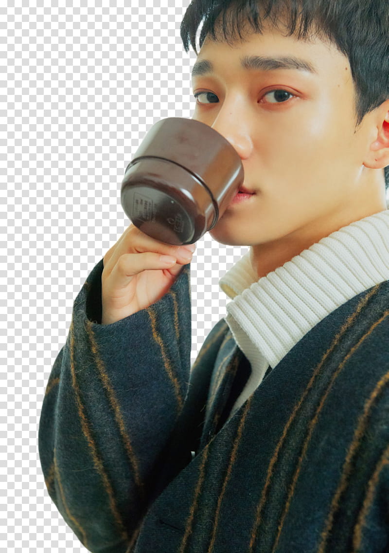 EXO UNIVERSE, man drinking on coffee cup transparent background PNG clipart