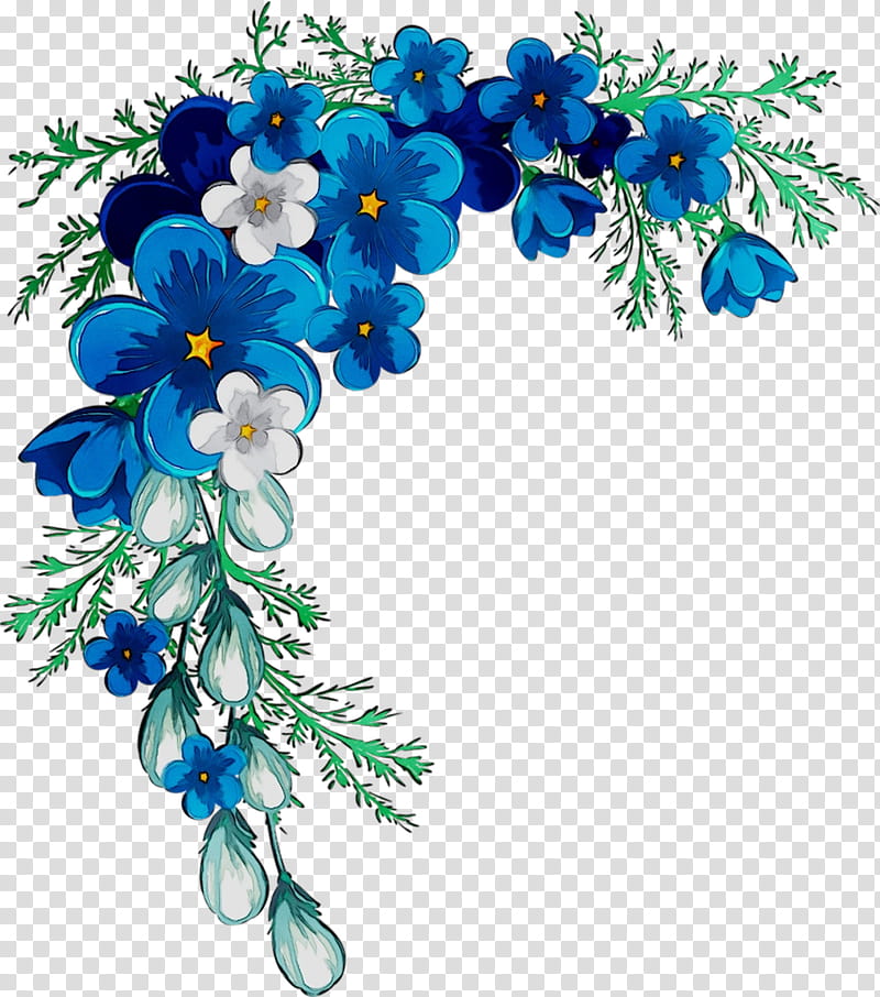 blue green flower background