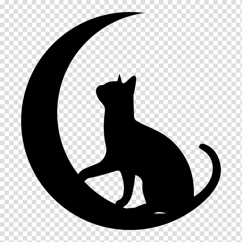 cat black small to medium-sized cats white black cat, Small To Mediumsized Cats, Silhouette, Blackandwhite, Head, Whiskers transparent background PNG clipart