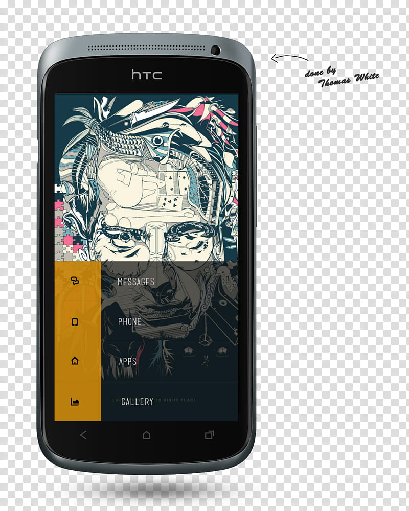 The new way, gray and black HTC smartphone transparent background PNG clipart