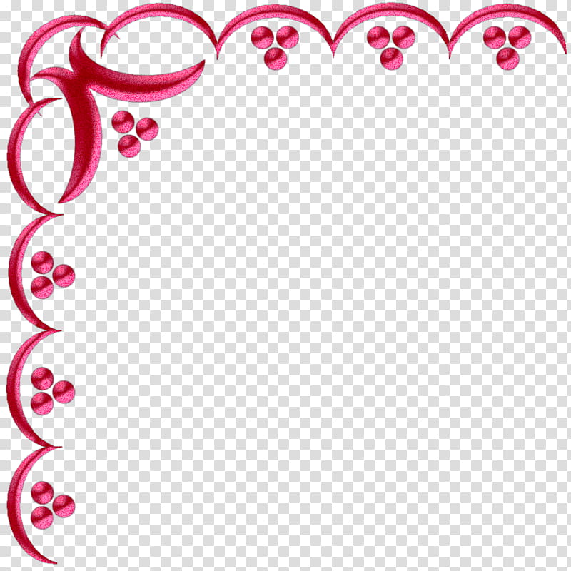 corners files, pink floral border transparent background PNG clipart