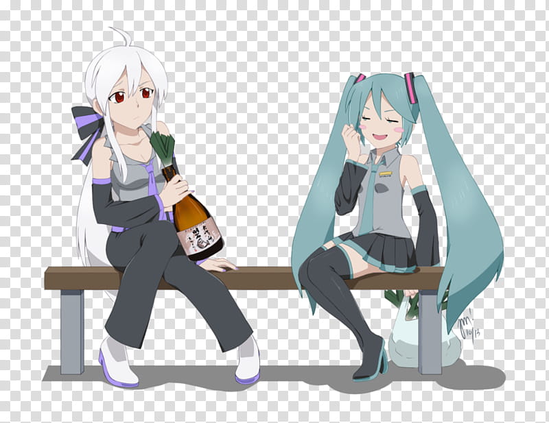 Commission: Haku and Miku transparent background PNG clipart