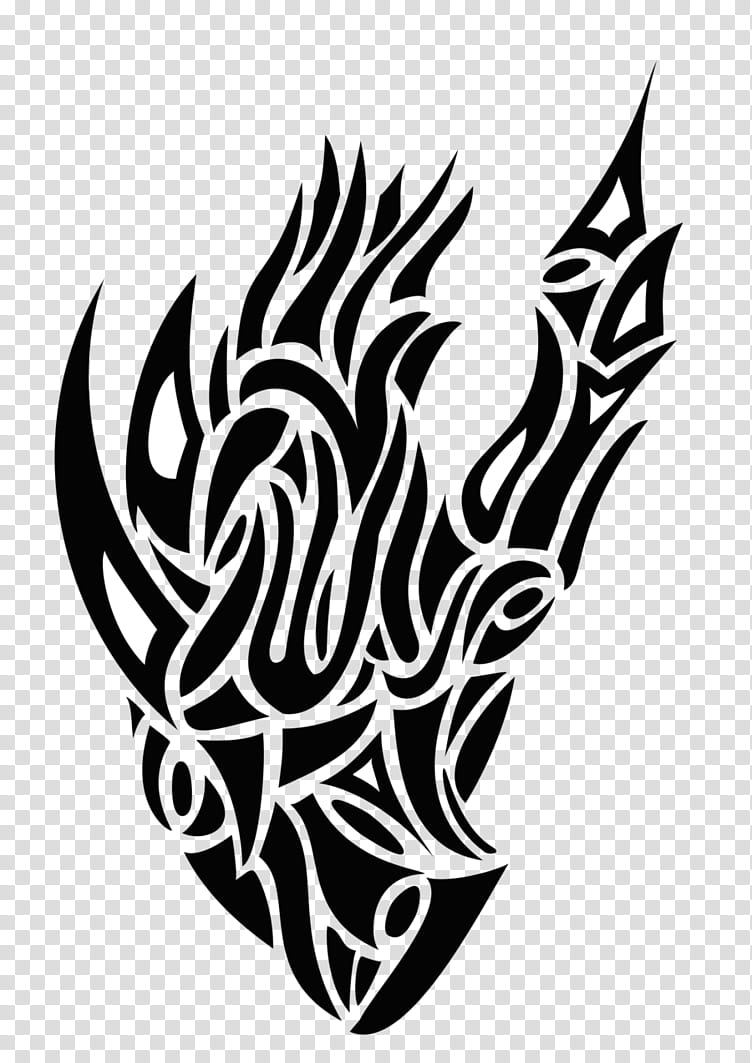 Tribal Tattoo , black illustration transparent background PNG clipart