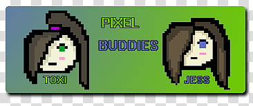 Toxi + Jess are Pixel Buddies transparent background PNG clipart