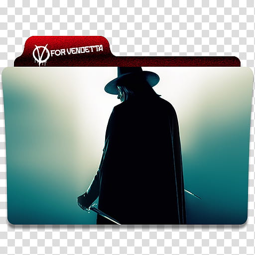 V for Vendetta  folder icon, V for Vendetta. () transparent background PNG clipart