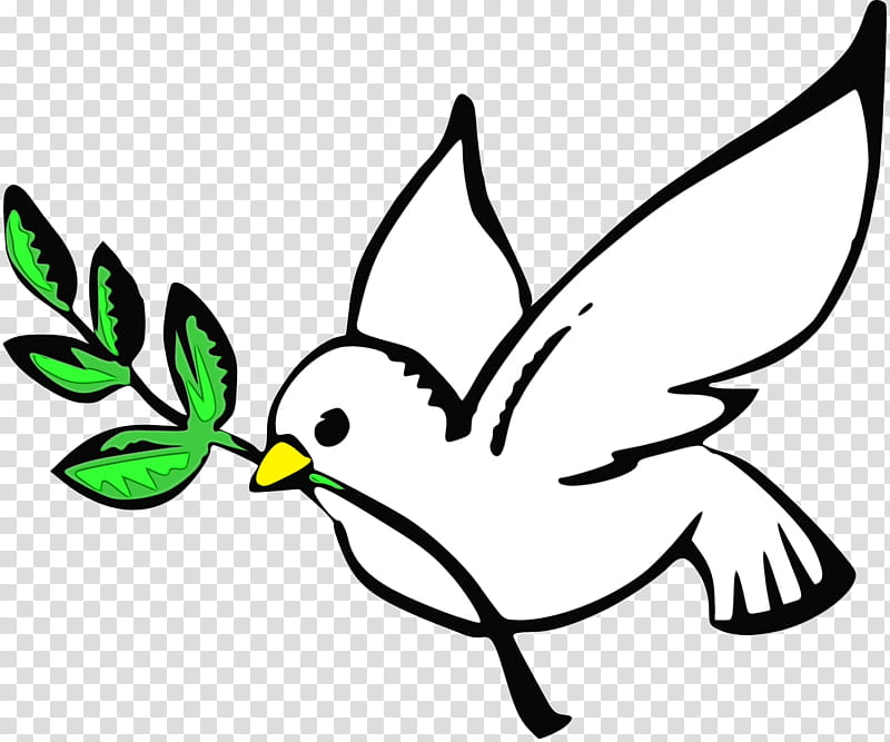 Bird Line Drawing, Peace, Olive Branch, Pigeons And Doves, Line Art, Peace Symbols, Cartoon, Leaf transparent background PNG clipart