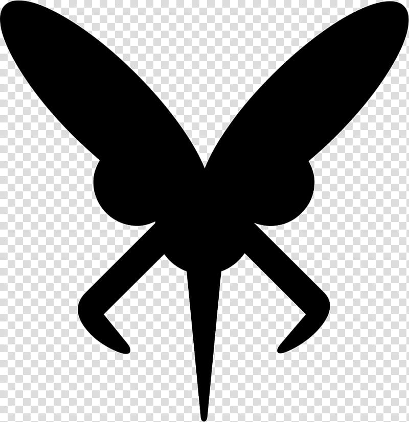 Butterfly Black And White, Mosquito, Insect, cdr, Silhouette, Angle, Base64, Black And White transparent background PNG clipart