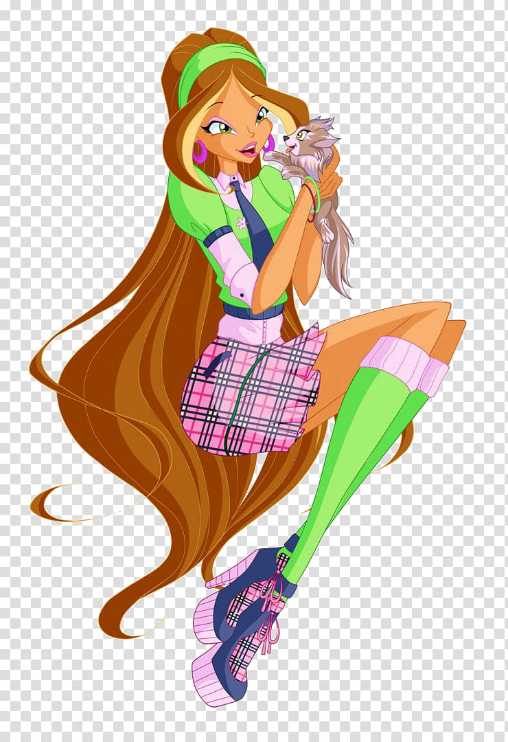 Winx Club Amarok and Flora transparent background PNG clipart