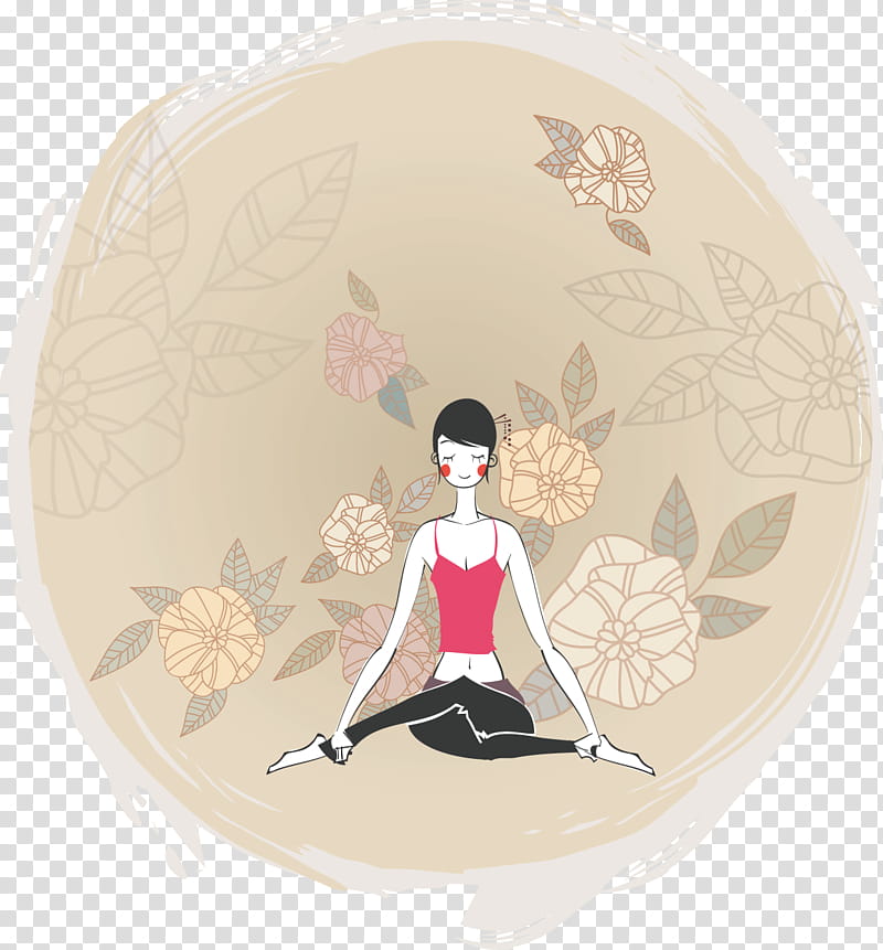 Yoga, Cartoon, Sitting, Lotus Position, Meditation, Rachel Brathen transparent background PNG clipart