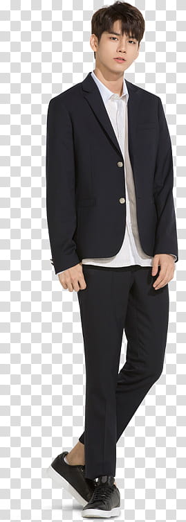 WANNA ONE X Ivy Club P, man in black suit jacket transparent background PNG clipart