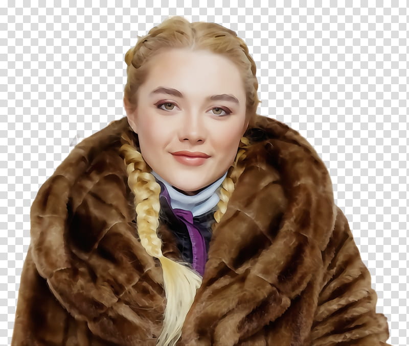 Hair, Florence Pugh, Fur, Long Hair, Textile, Fur Clothing, Stole, Scarf transparent background PNG clipart