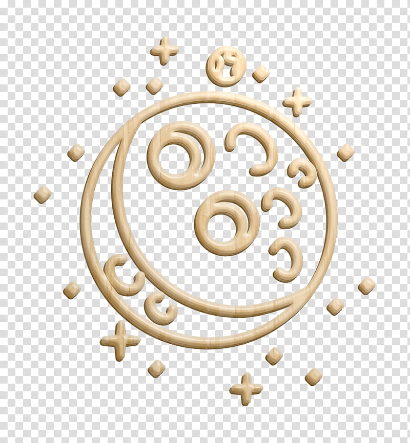 earth icon moon icon planet icon, Stars Icon, Text, Circle, Ornament, Metal, Beige, Symbol transparent background PNG clipart