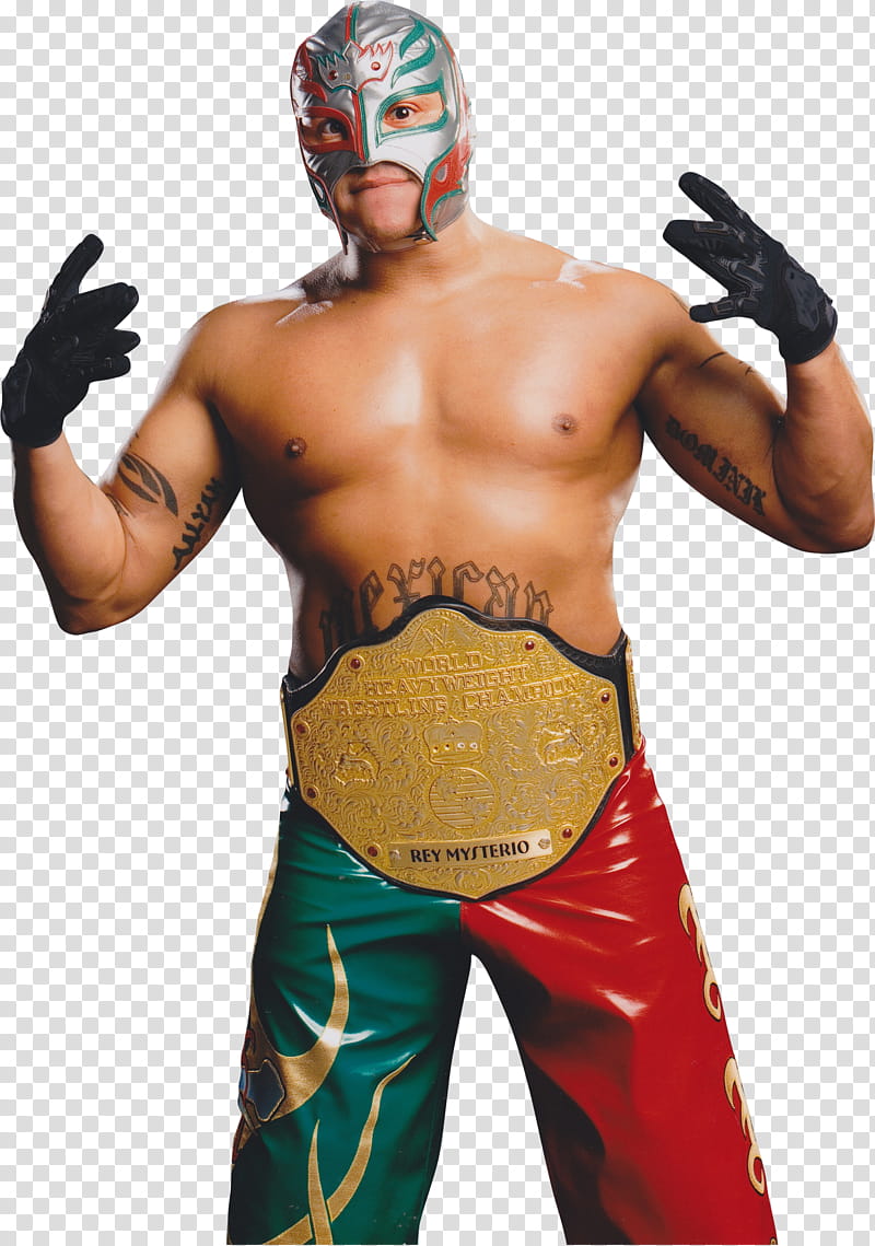 Rey Mysterio World Heavyweight Champion transparent background PNG clipart