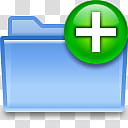 Oxygen Refit, folder-new, blue and green folder icon illustration transparent background PNG clipart