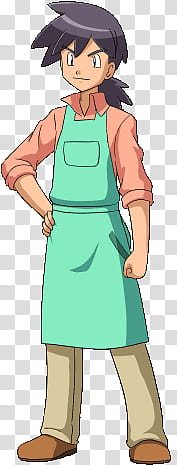 Pokemon, Pokemon male character wearing apron transparent background PNG clipart