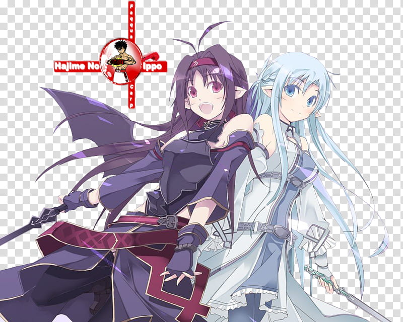 [Render] Asuna y Yuuki transparent background PNG clipart