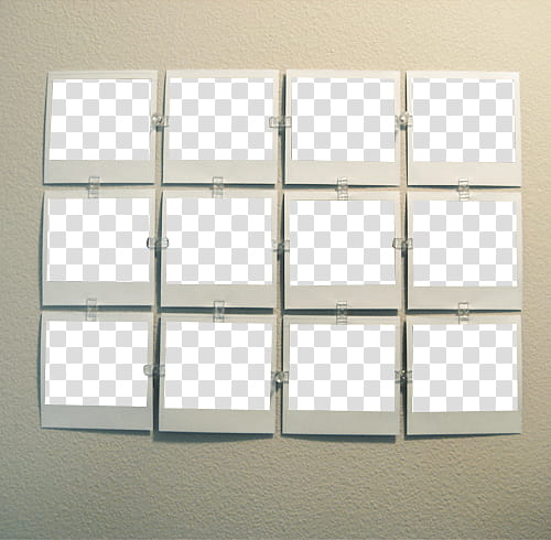 Polaroids Templates collagues, white collage frame on wall transparent background PNG clipart