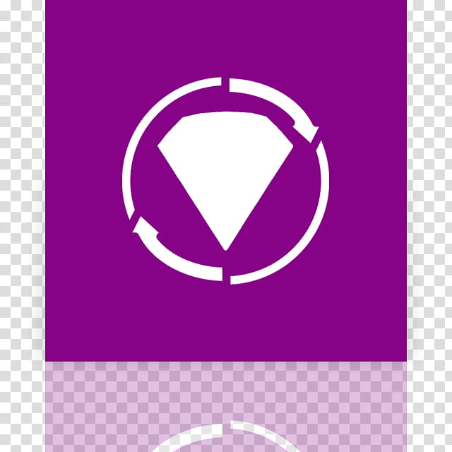 Metro UI Icon Set  Icons, Bejeweled Twist_mirror, round white and purple diamond icon transparent background PNG clipart
