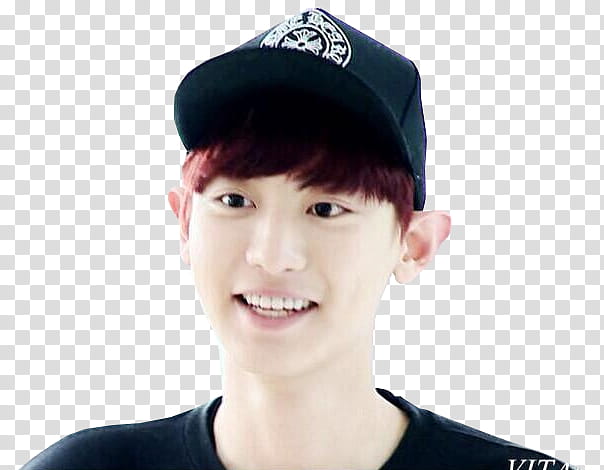 Park Chanyeol Roommate, smiling man wearing black top transparent background PNG clipart