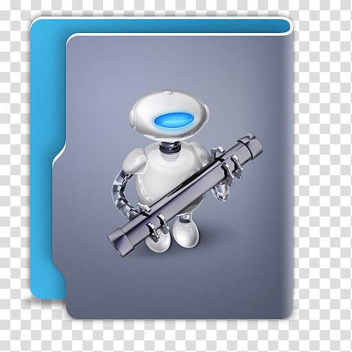 mini Aquave icon set, automator, robot holding pipe folder illustration transparent background PNG clipart