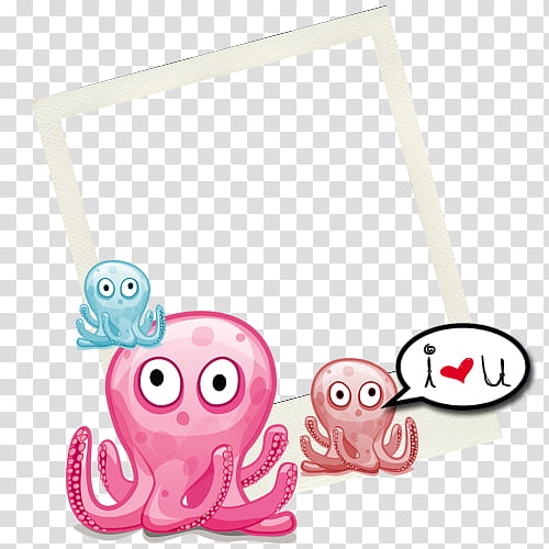 blue, pink, and brown octopuses illustration transparent background PNG clipart