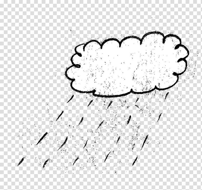 , white clouds with rain sketch transparent background PNG clipart
