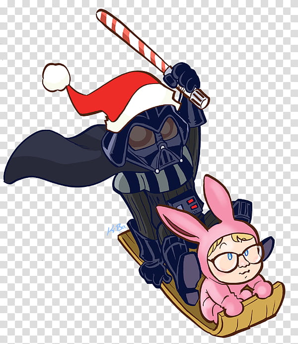Santa Vader and Ralphie transparent background PNG clipart