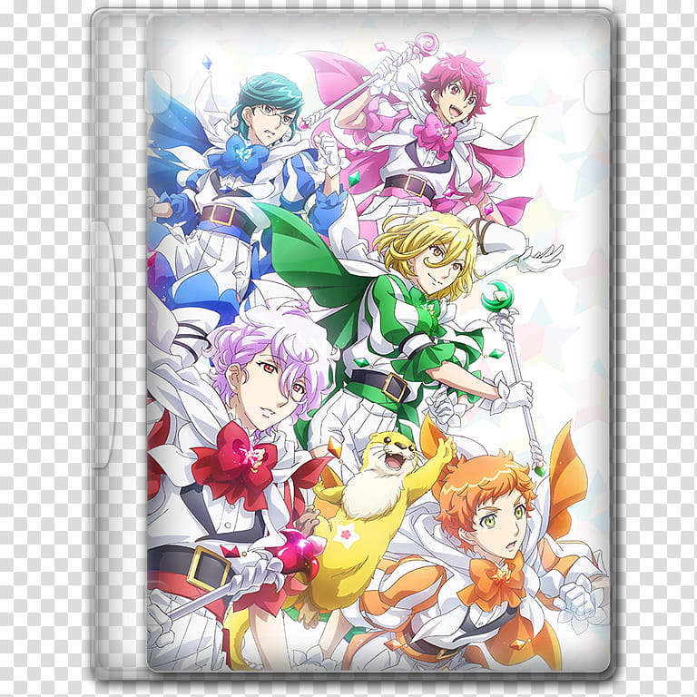 Anime  Spring Season Icon , Binan Koukou Chikyuu Bouei-bu Happy Kiss!, v, anime characters DVD icon transparent background PNG clipart