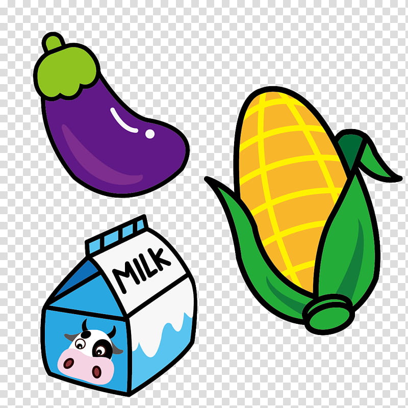 Vegetable, Corn, Milk, Aubergines, Animation, Area, Line transparent background PNG clipart