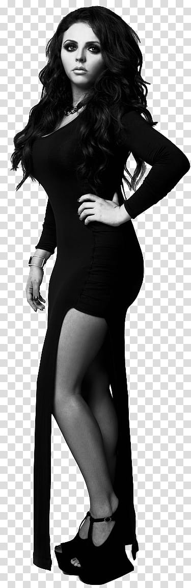Little Mix HQ, woman wearing long-sleeved dress left arm on akimbo transparent background PNG clipart