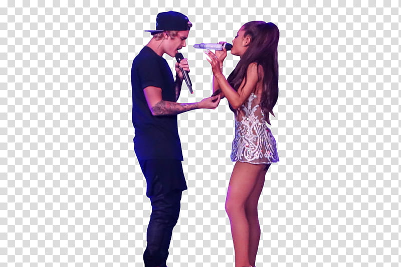ARIANA G AND JUSTIN B ,  () transparent background PNG clipart