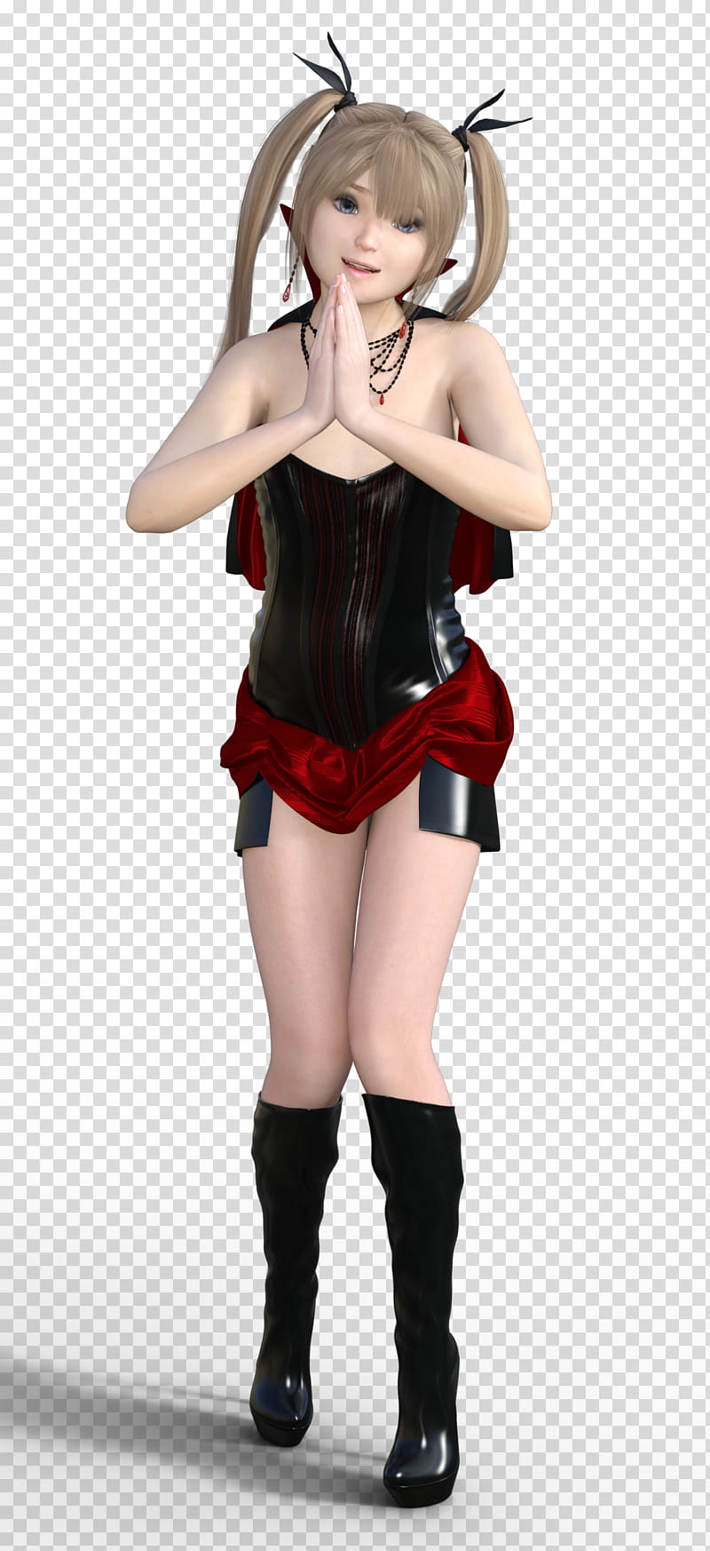 She Might Bite , girl anime character with black and red dress transparent background PNG clipart