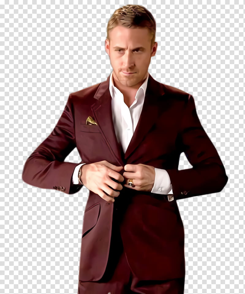 Coat, Ryan Gosling, Blazer, Maroon, Tuxedo, Tuxedo M, Suit, Clothing transparent background PNG clipart
