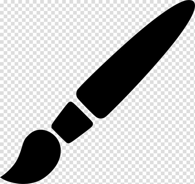 Paint Brush, Paint Brushes, Drawing, Painting, Logo, Black And White
, Line, Cold Weapon transparent background PNG clipart