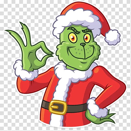 The Grinch, How The Grinch Stole Christmas, Santa Claus, Sticker, Christmas Day, Film, Telegram, Dr Seuss transparent background PNG clipart