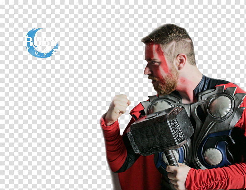 Luba Tv, man wearing Thor costume transparent background PNG clipart