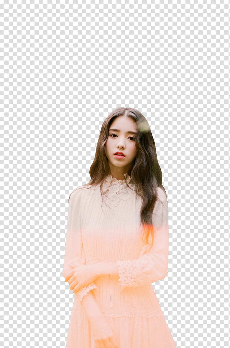 HEEJIN LOONA , woman wearing pink dress transparent background PNG clipart