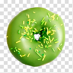 Donuts S, green doughnut transparent background PNG clipart