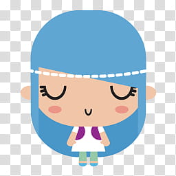 DeDecoraciones s, blue-haired female character illustration transparent background PNG clipart