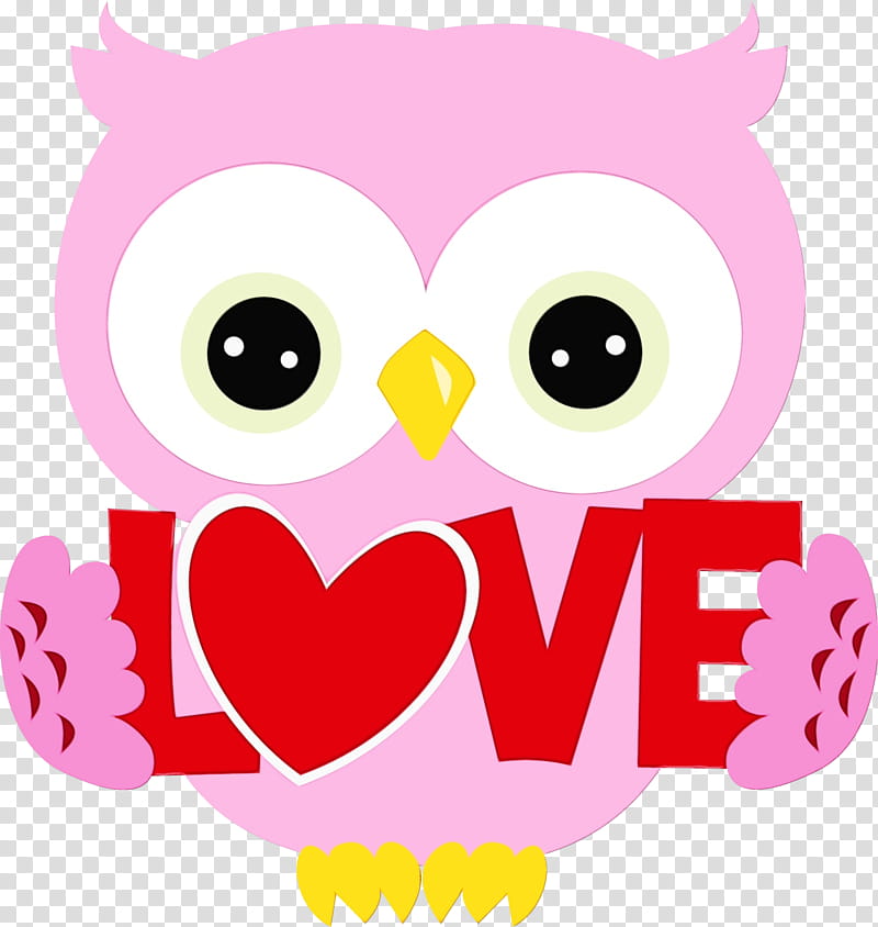 Valentines Day, Watercolor, Paint, Wet Ink, Owl, Bird, Valentine Tank, Cartoon transparent background PNG clipart