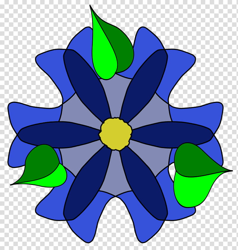 Symetric Blumen handgezeichnet Svg und, blue and green petaled flower illustration transparent background PNG clipart