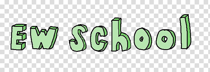, green ew school sign transparent background PNG clipart