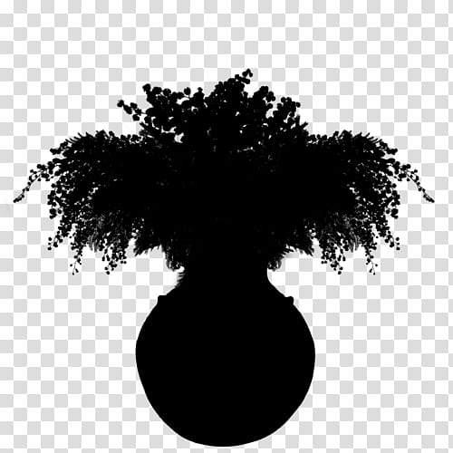 Woody Silhouette, Black M, Tree, Woody Plant, Vase, Blackandwhite, Artifact transparent background PNG clipart