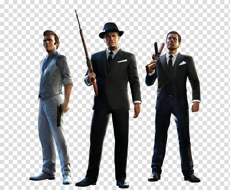 Mafia  The Marcanos, three men holding pistols transparent background PNG clipart