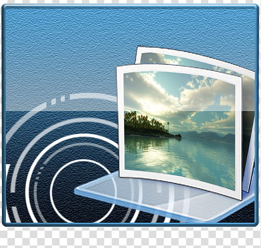 Simple Square Icons and Dock, windows  blue skies tropical transparent background PNG clipart
