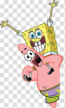 Spongebob and Patrick illustration transparent background PNG clipart