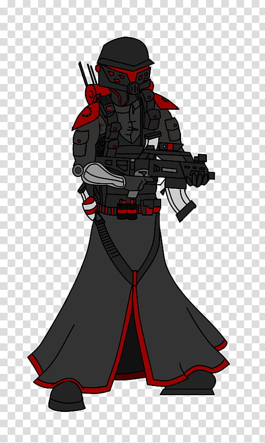 Nod Soldier, black and red army in black suit illustration transparent background PNG clipart