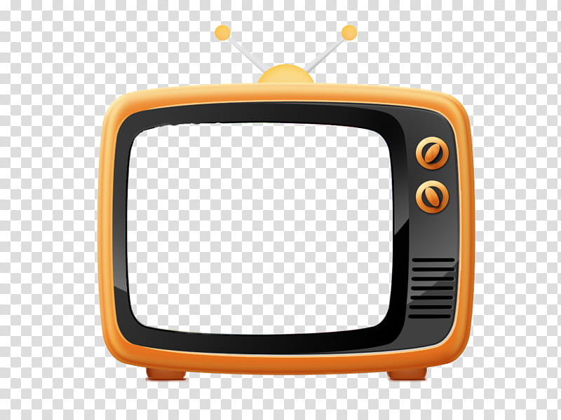 Resource TV, orange and black CRT television transparent background PNG clipart