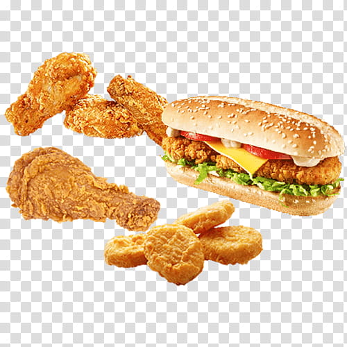 Chicken Nuggets, Fried Chicken, Chicken Fingers, American Cuisine, Junk Food, Hamburger, Salmon Burger, Breakfast Sandwich transparent background PNG clipart