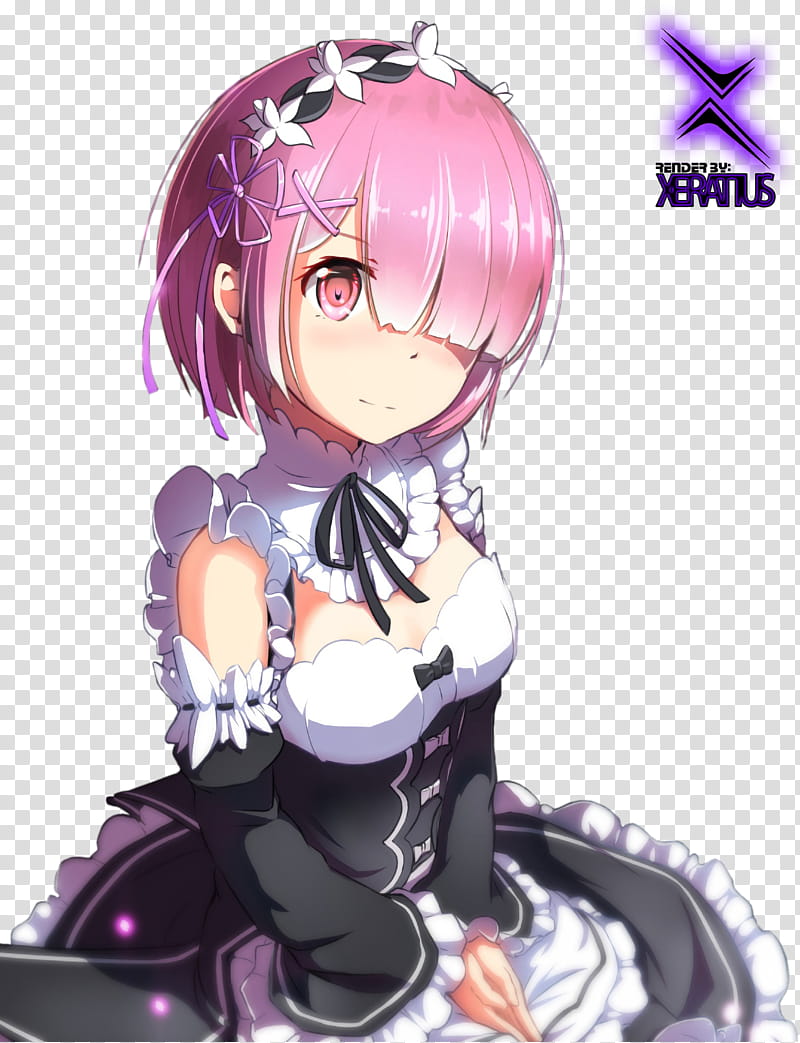 Ram Render, Re:Zero Ram anime character illustration transparent background  PNG clipart | HiClipart